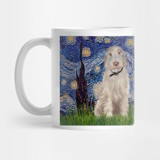 Italian Spinone in Adapted Starry Night (by Van Gogh) Mug